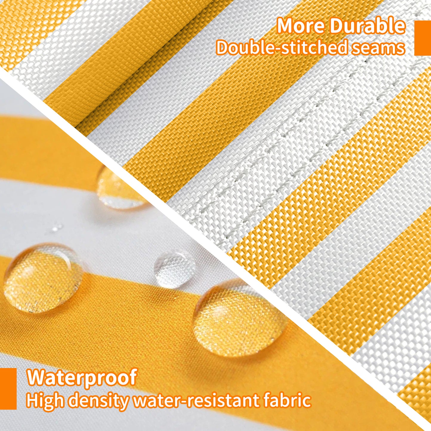 AKEfit Kids Water Table Cover, Waterproof Dustproof Outdoor Toys Cover Fits Rain Showers Splash Pond Water Table for Toddlers 1-3 - Yellow White (Cover Only)