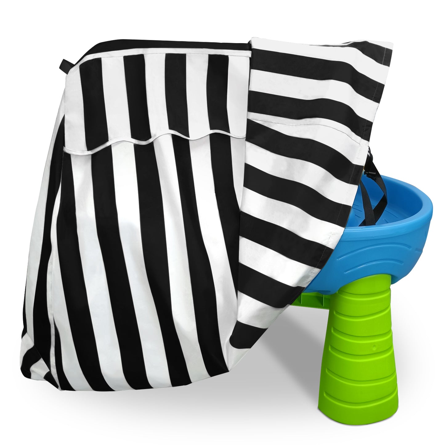 AKEfit Kids Water Table Cover, Waterproof Dustproof Outdoor Toys Cover Fits Rain Showers Splash Pond Water Table for Toddlers 1-3 - Black White (Cover Only)