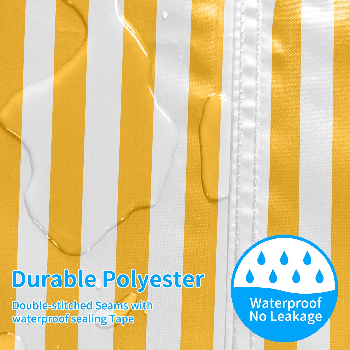 STARTWO Kids Water Table Cover Fit Rain Showers Splash Pond Water Table, Waterproof Outdoor Toys Cover - Yellow White (Cover Only)