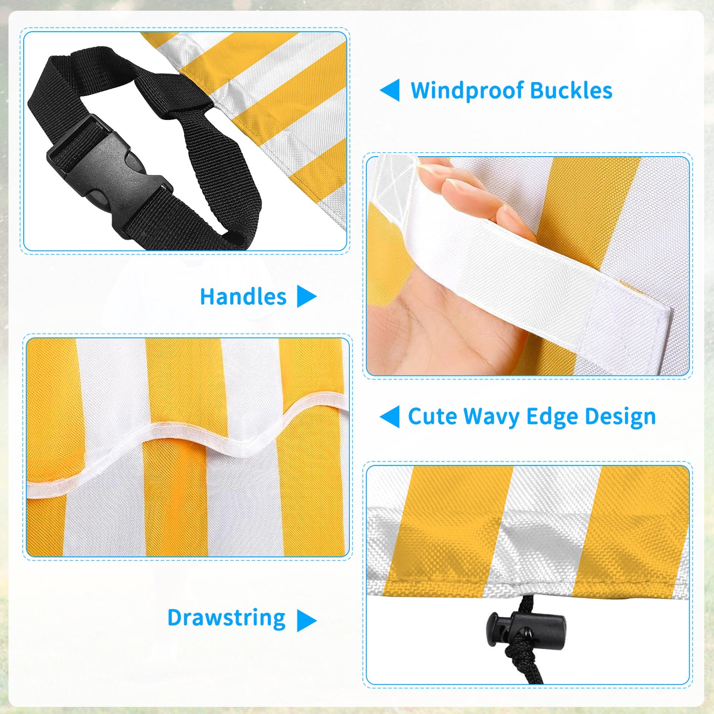 STARTWO Kids Water Table Cover Fit Rain Showers Splash Pond Water Table, Waterproof Outdoor Toys Cover - Yellow White (Cover Only)