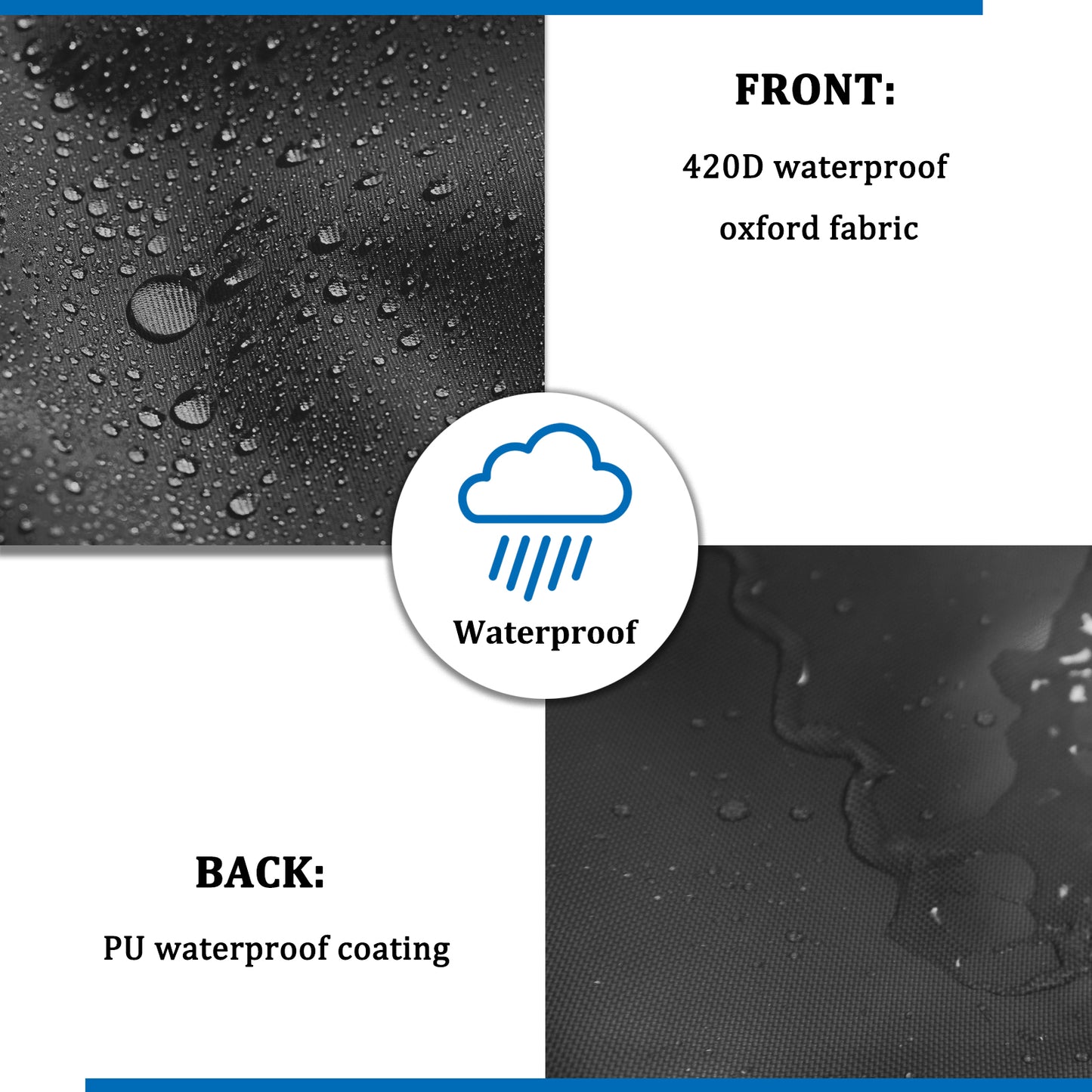 STARTWO Kids Water Table Cover Fit Rain Showers Splash Pond Water Table, Waterproof Outdoor Toys Cover - Black (Cover Only)