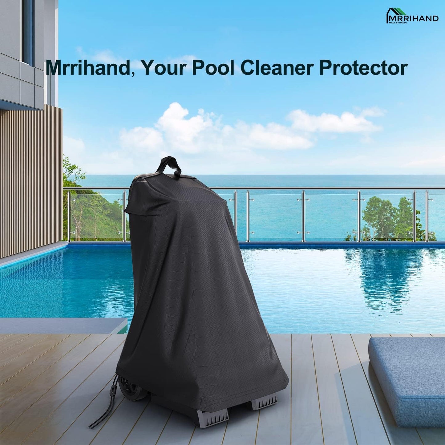 STARTWO Robotic Pool Cleaner Cover Comes in a Rich Black, Crafted from Sturdy Fabric.