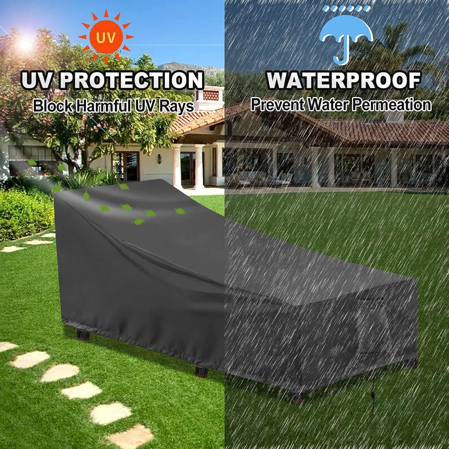 STARTWO Waterproof Patio Chaise Lounge Chair Cover Sofa cover