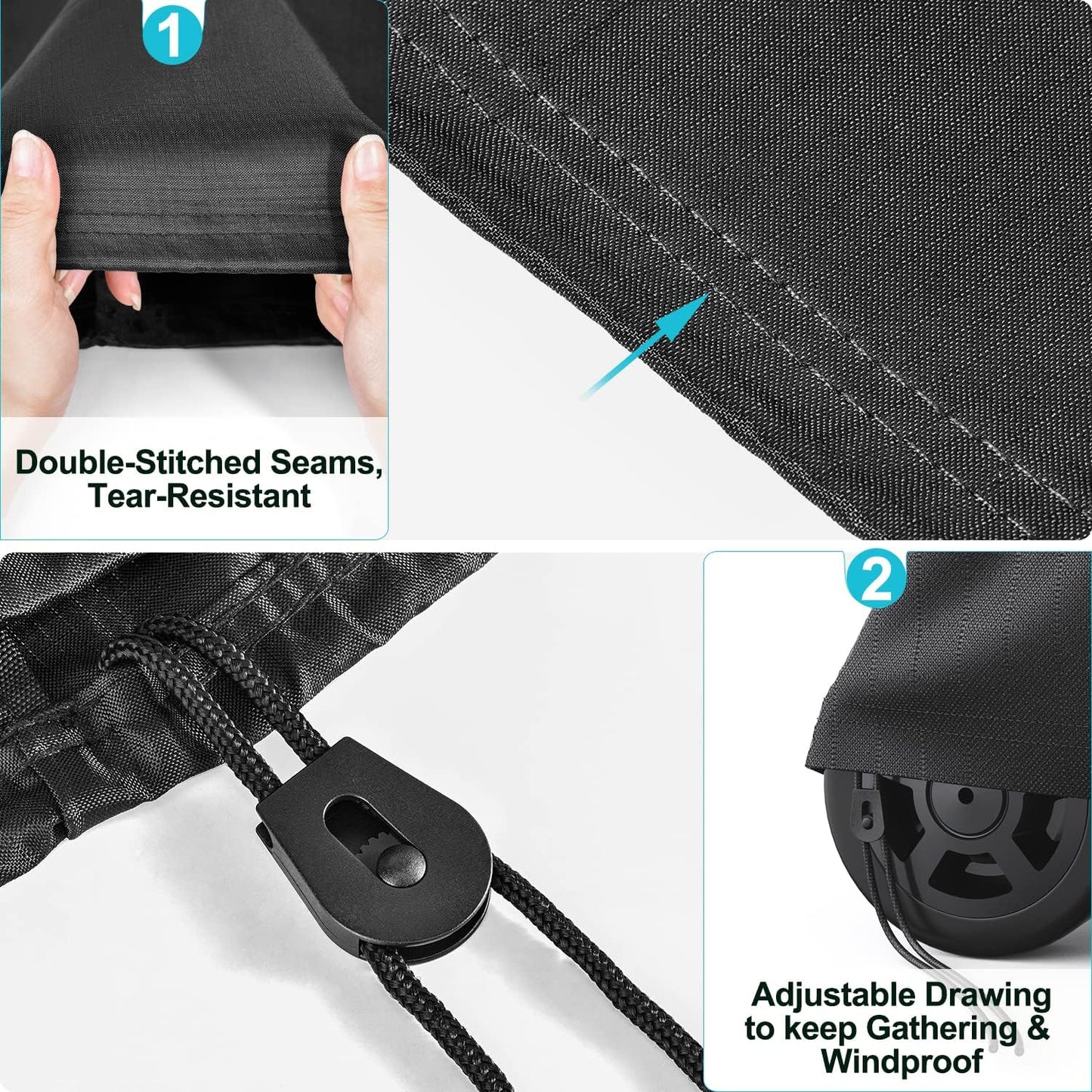 STARTWO Robotic Pool Cleaner Cover Comes in a Rich Black, Crafted from Sturdy Fabric.