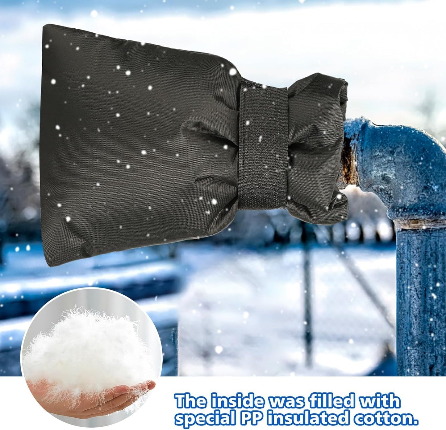 STARTWO Outdoor Faucet Covers for Winter to Prevent Outside Water Faucet Freezing, Black Tool Cover