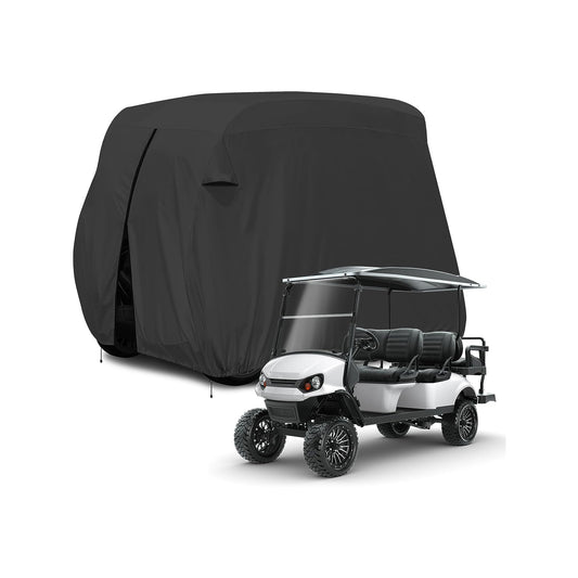 STARTWO Tailored for both 2 and 4 passenger carts, this universal cover is a harmonious fit for a myriad of brands. Crafted from durable 400D fabric, it offers impeccable protection against water and UV damage. car cover