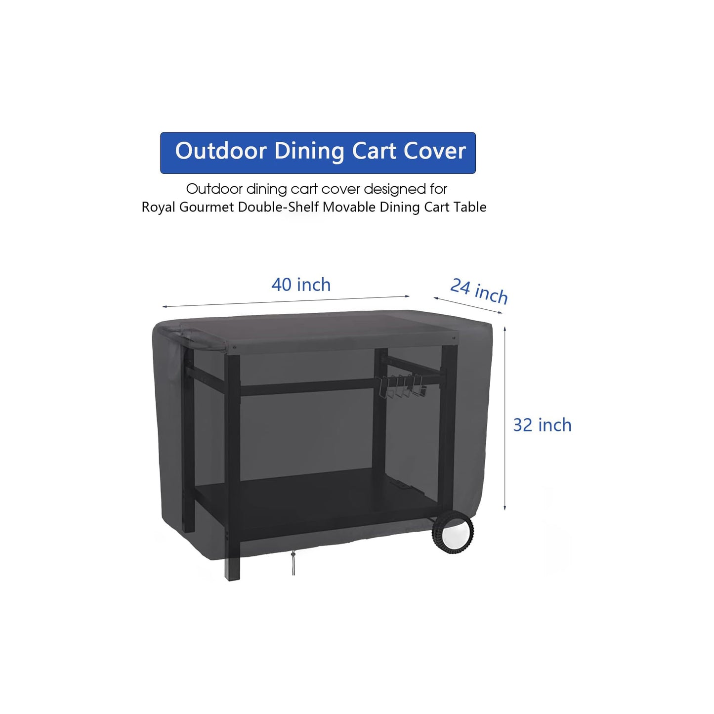 STARTWO Waterproof Outdoor Prep Table Cover is Custom-Fitted to Shield Your Patio Bar Cart Table,.tool cover