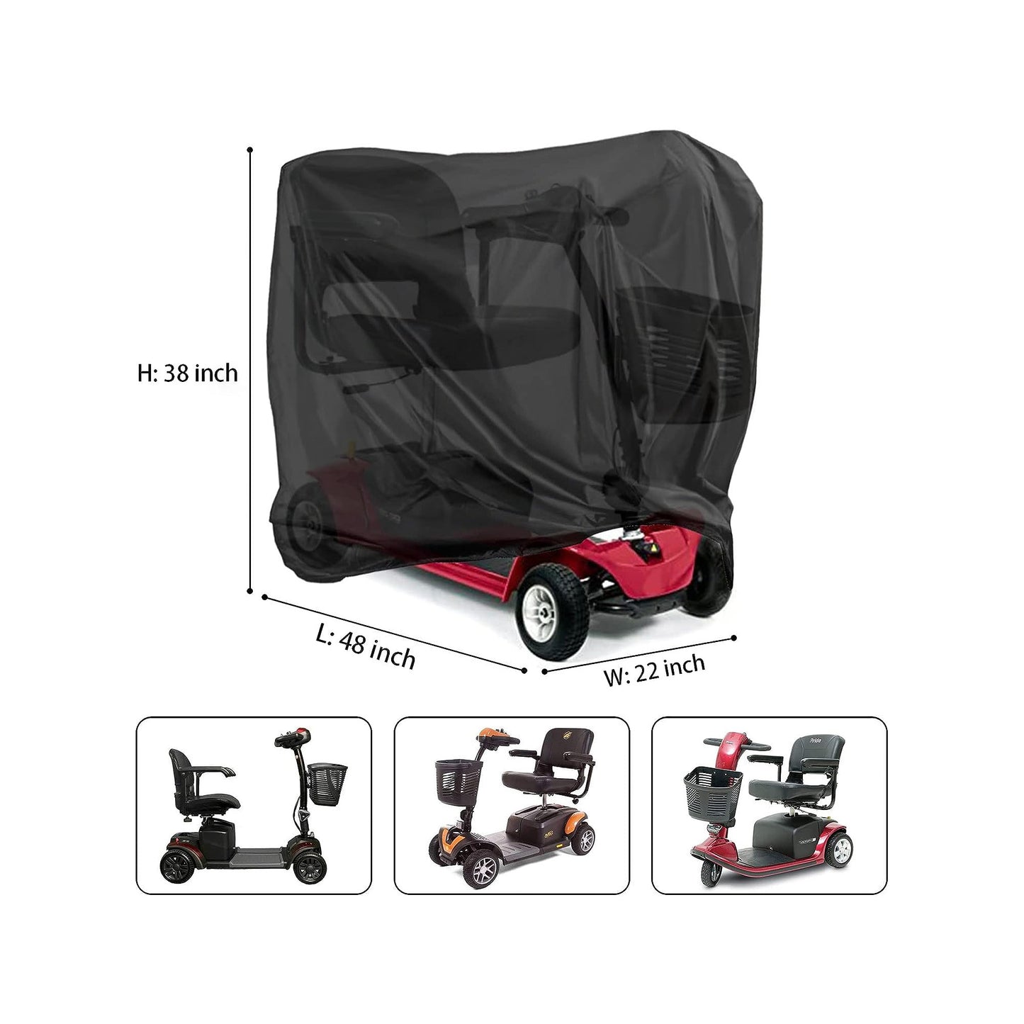 STARTWO Designed for Outdoor Storage, this Heavy-Duty 420D Mobility Scooter Cover Provides Comprehensive All-Weather Protection.car cover