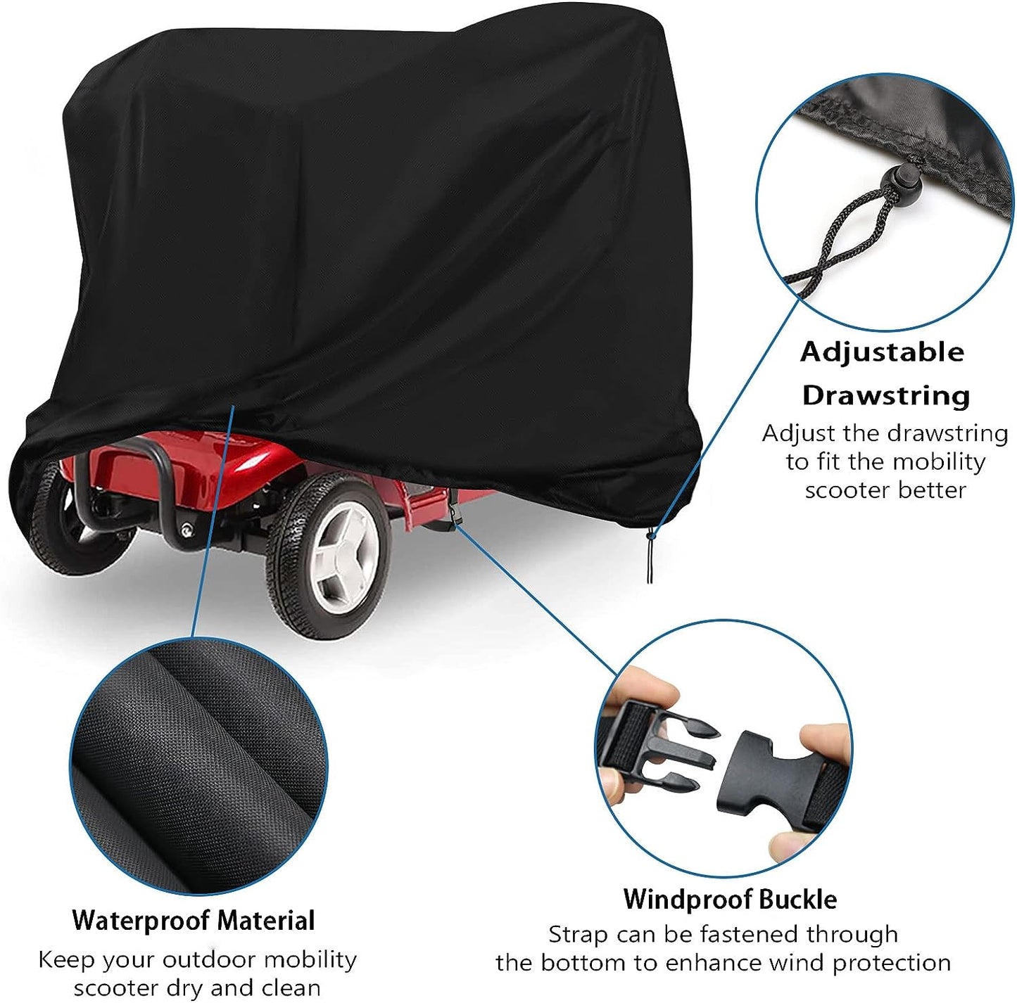 STARTWO Designed for Outdoor Storage, this Heavy-Duty 420D Mobility Scooter Cover Provides Comprehensive All-Weather Protection.car cover