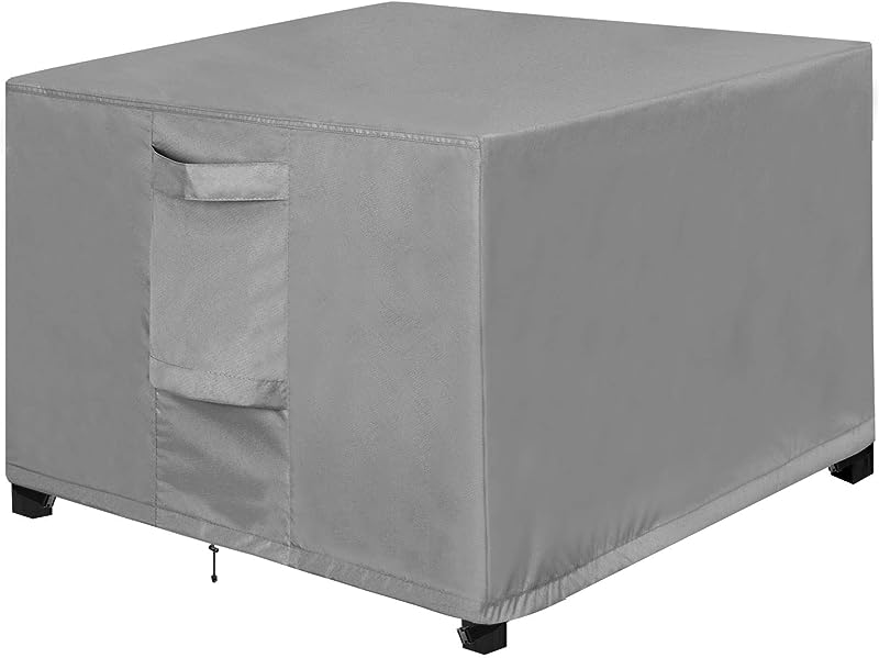 STARTWO Ottoman Patio Garden Furniture Covers, Square Outdoor Dining Set Cover Waterproof,Windproof 400D Durable Heavy Duty Patio Coffee Table Cover